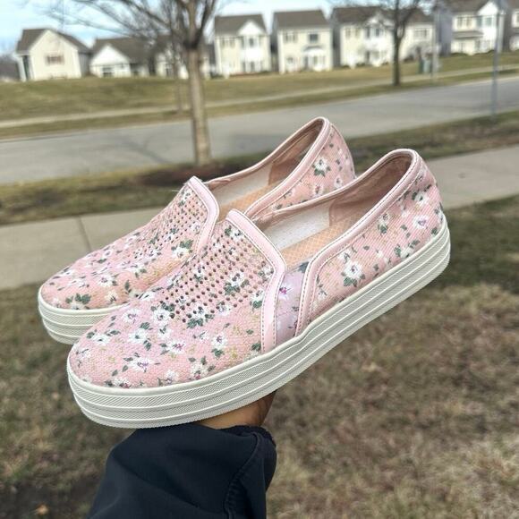 Skechers‎ Women's Peach/Floral Air-Cooled Memory Foam Shoes Size 7.5 - Picture 11 of 11